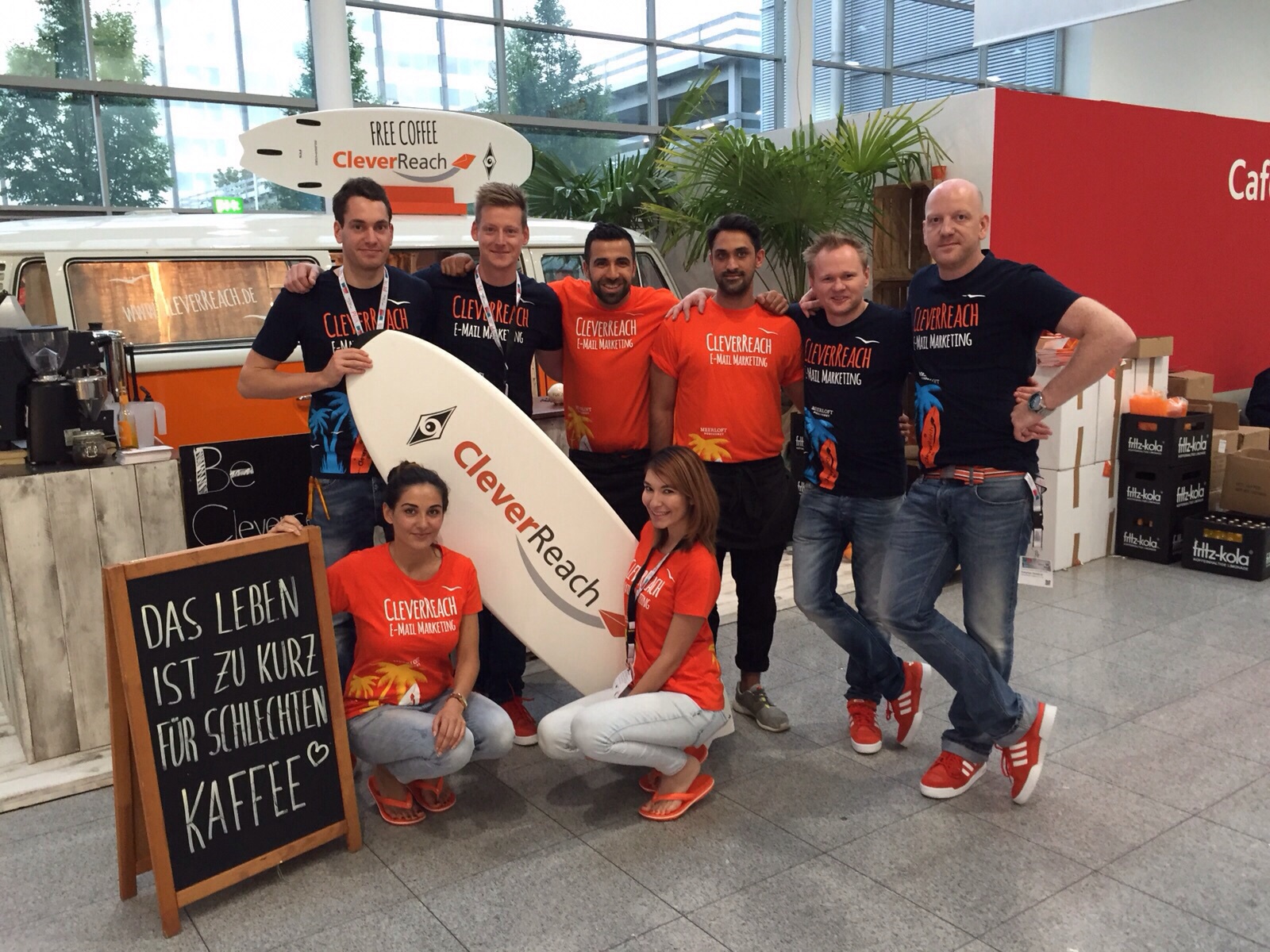 Professional promotional staff performers at a marketing event